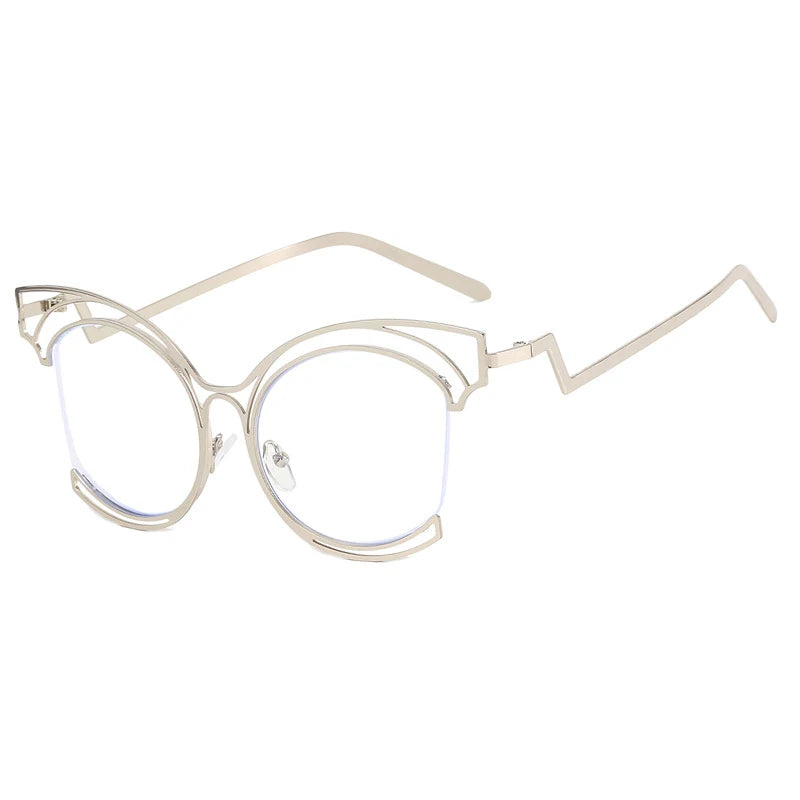COMPUTER GLASSES / EXECUTIVE Luxury Irregularity Frame for Woman Anti Blue Reading Lens Ordinary Optics Eyeglasses