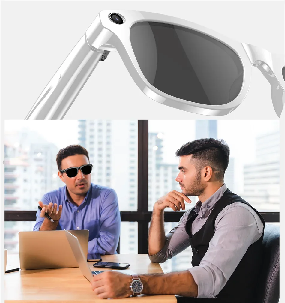 Ai Smart Glasses Unisex 4K HD AI Smart Glasses Chat GPT 100MP Camera Bluetooth Call 260Mah Battery Voice Assistant Control Smart Glasses