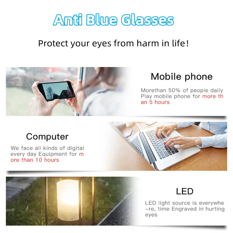 3050 Pure Titanium Round Frame Anti Blue Light Reading Glasses Men / Woman Computer Presbyopic Eyeglasses Magnifying Eyewear