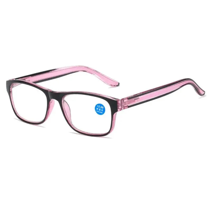 Reading glasses Anti Blue Light Reading Glasses Fashion Women Men Clear Square Computer Presbyopic Eyeglasses Spring Legs Frame Eyewear