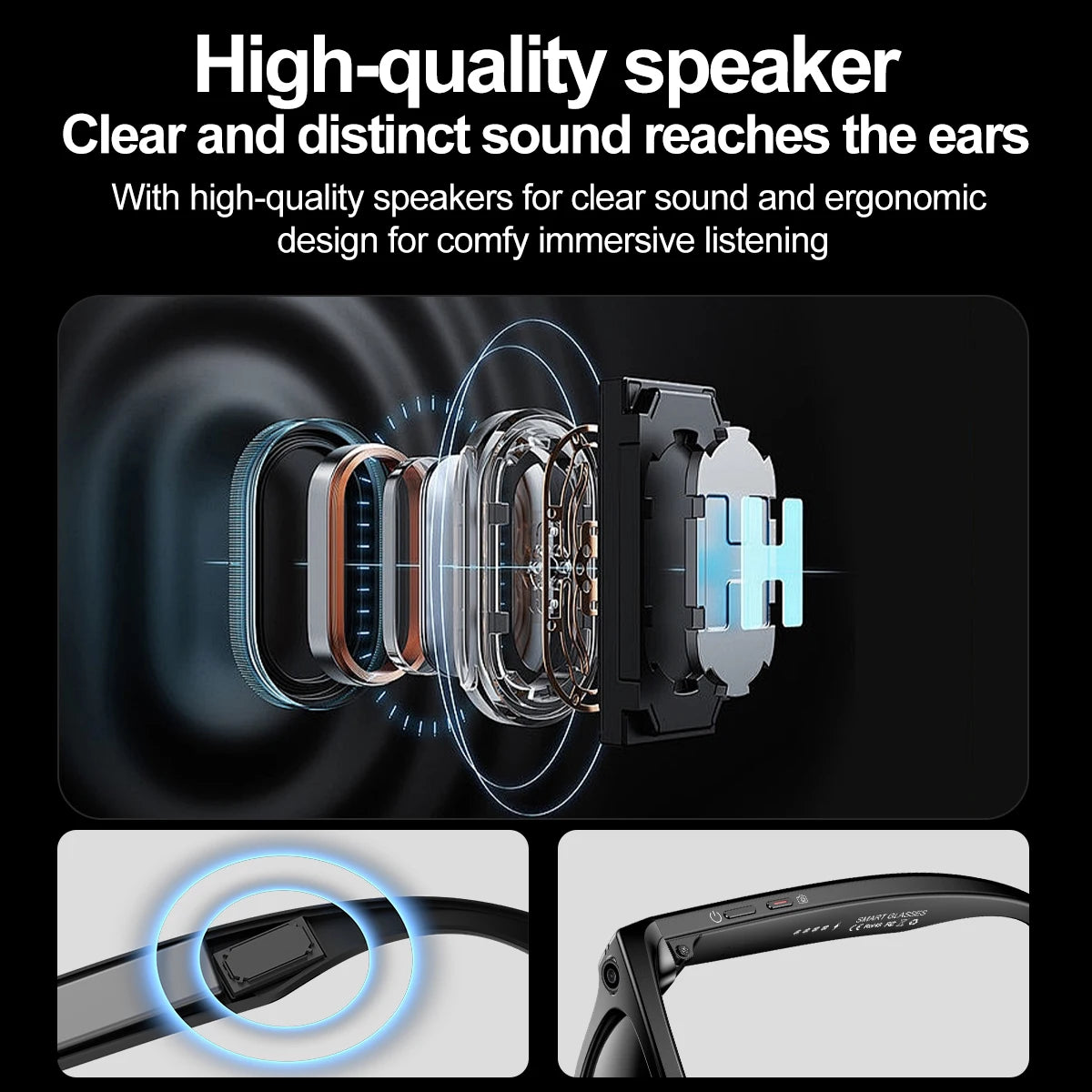 Ai Smart Glasses Unisex AI Camera Smart Glasses Q&A Translation Photo Take Video Record Wireless Call Protection Lenses Sports Sunglasses Gift