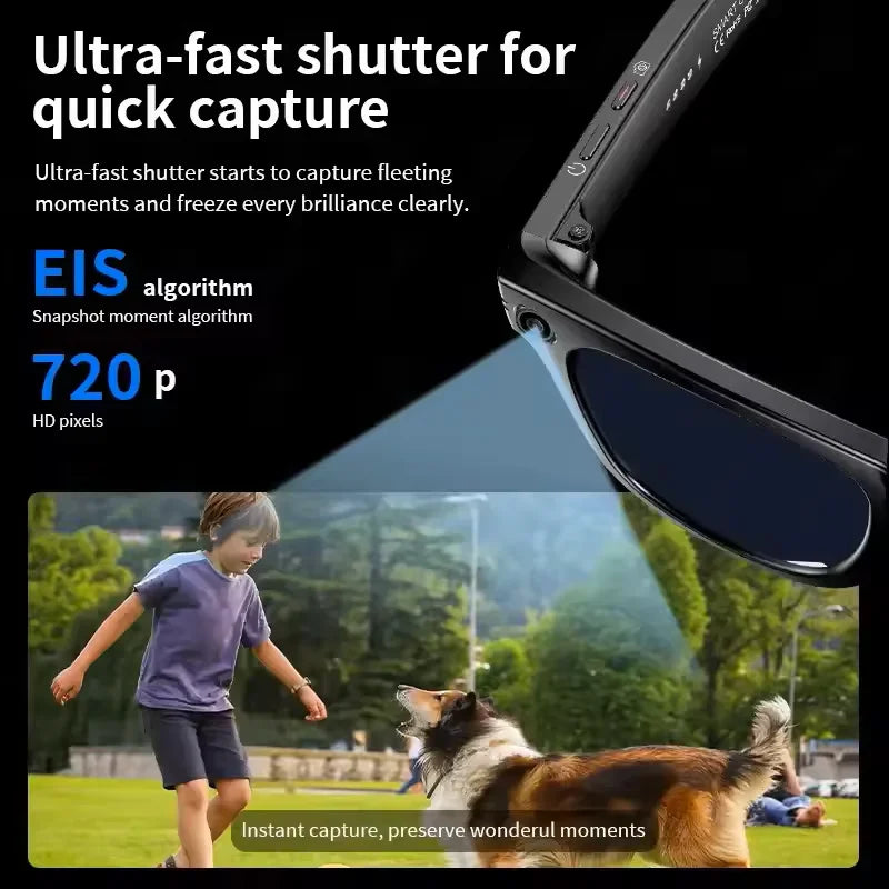 Ai Smart Glasses Unisex smart glasses with Camera Video 8MP Translation Sunglasses Bluetooth Call Music Play Men Women Recording 100+ Languages