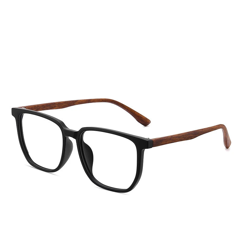 ANTI BLUE LIGHT Wood Pattern Retro / Glasses for Men Optical TR90 MEN / WOMEN Square Glasses Frame Clear Lens Gift Frames F75233