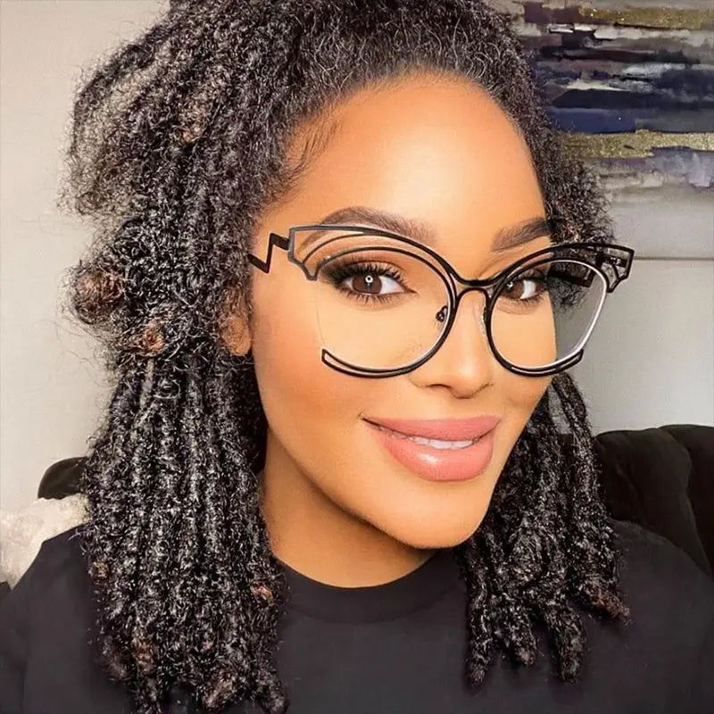 COMPUTER GLASSES / EXECUTIVE Luxury Irregularity Frame for Woman Anti Blue Reading Lens Ordinary Optics Eyeglasses
