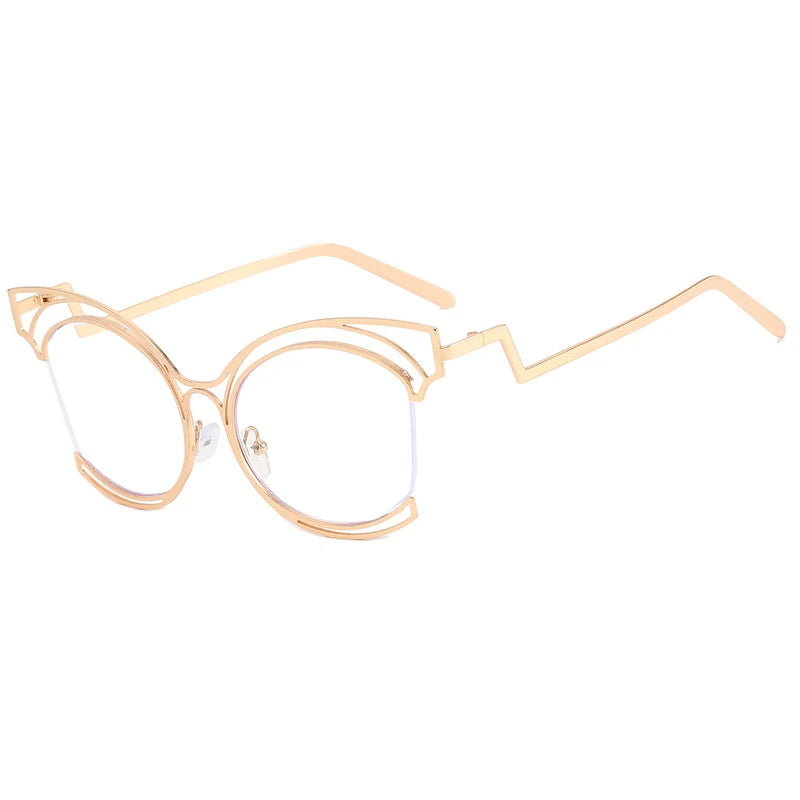 COMPUTER GLASSES / EXECUTIVE Luxury Irregularity Frame for Woman Anti Blue Reading Lens Ordinary Optics Eyeglasses