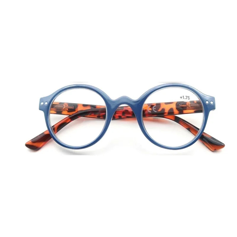 Reading Glasses for Men Women Classic Round Readers Eyeglasses High Qulity Spring Hinge Hyperopic Presbyopia +1.0 to +4.0