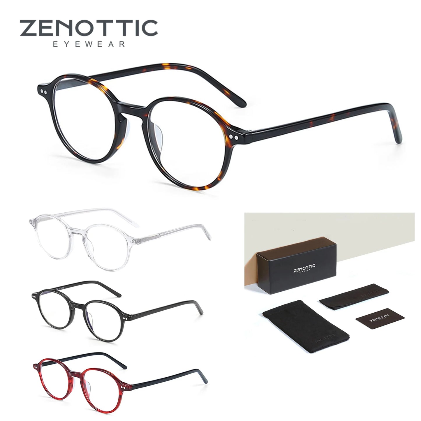 Acetate Anti Blue Light Computer Eyeglasses Unisex