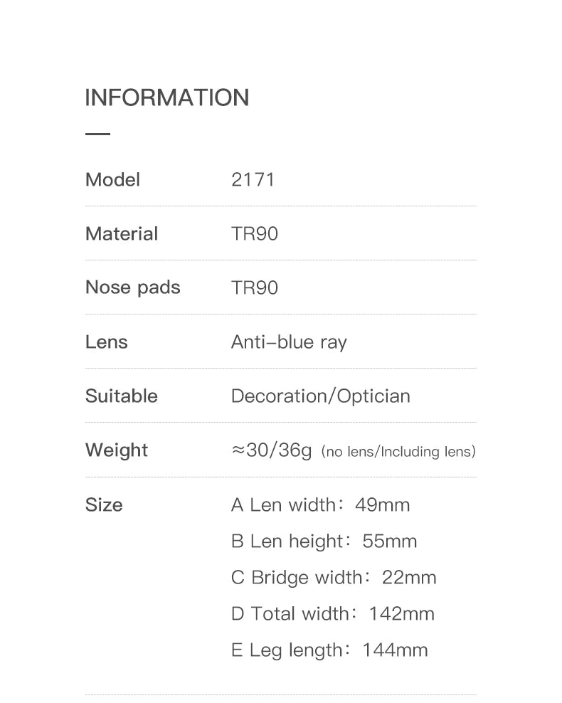 READING GLASSES CLLOIO Trendy Women's Progressive Reading Eyeglasses Simple Square Round Myopia Glasses Anti-Blue Light Prescription Glasses