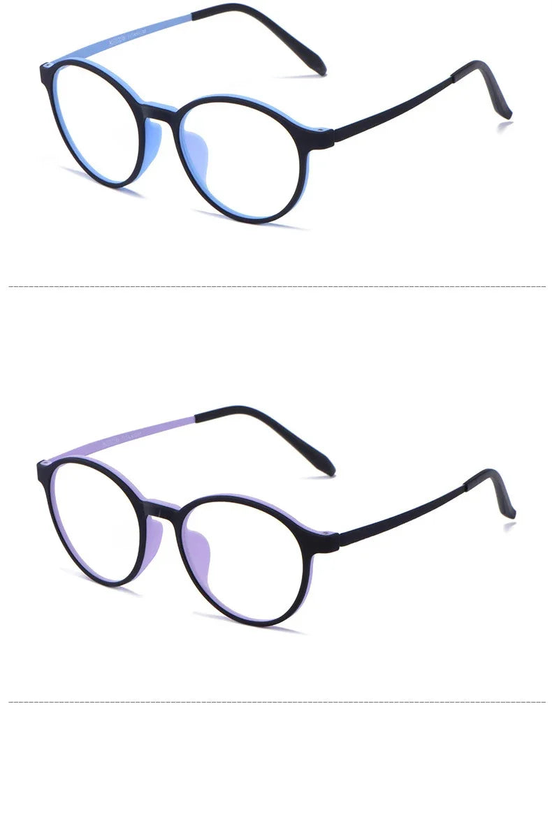 3050 Pure Titanium Round Frame Anti Blue Light Reading Glasses Men / Woman Computer Presbyopic Eyeglasses Magnifying Eyewear