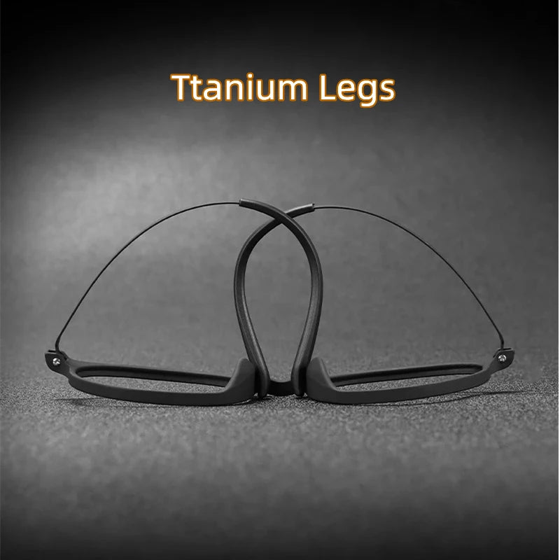 3050 Pure Titanium Round Frame Anti Blue Light Reading Glasses Men / Woman Computer Presbyopic Eyeglasses Magnifying Eyewear