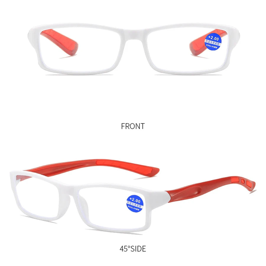 Reading Glasses Women Anti Blue Light Sports Eyeglasses Fashion Man Small Frame Presbyopia Hyperopia Eyewear+1.0+2.0+3.0+4.0