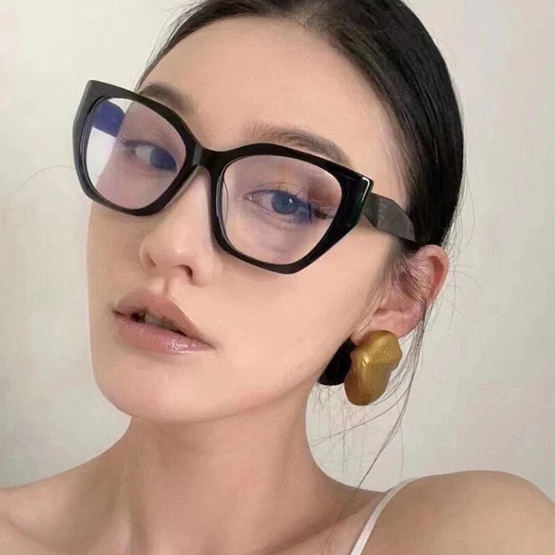 COMPUTER GLASSES / EXECUTIVE Cat Eye Eyeglasses Frames for Women Brand Designer Fashion Luxury Anti Blue Light Computer Eye Glasses Ladies Optical Eyewear