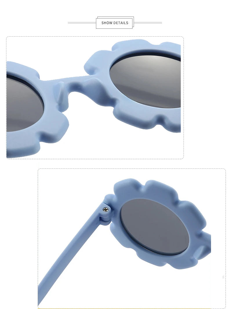 0-24 Months Baby Polarized Round Sun Flower Flexible Bendable Strap Newborn Infant