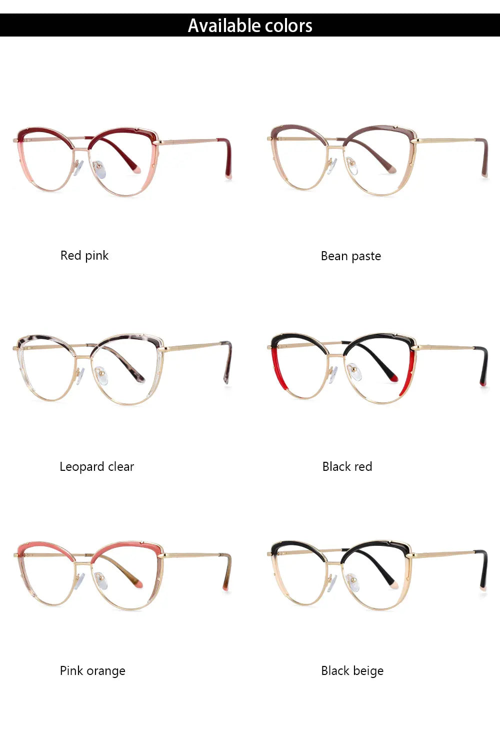 COMPUTER GLASSES ANTI BLUE LIGHT Frames Women Tr90 Fashion Computer Eyeglasses