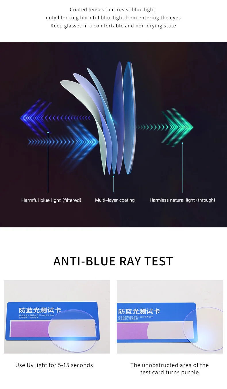 COMPUTER GLASSES / EXECUTIVE Oversize Women's Glasses Fashion Square Ladies Eyeglasses Blue Clear Lens Optical Female Eyewear Anti Blue Light