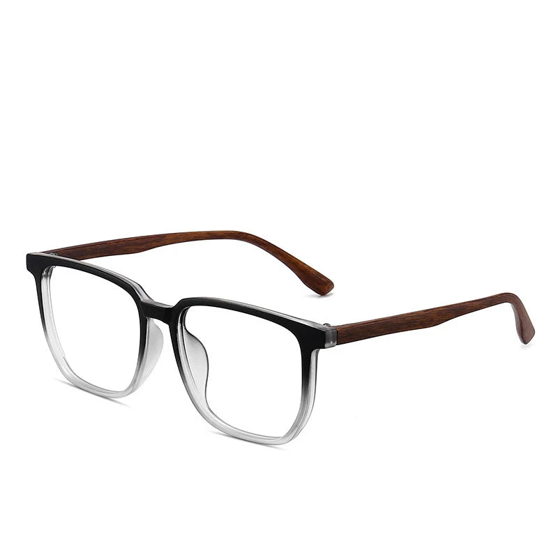 ANTI BLUE LIGHT Wood Pattern Retro / Glasses for Men Optical TR90 MEN / WOMEN Square Glasses Frame Clear Lens Gift Frames F75233