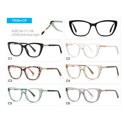 ANTI BLUE LIGHT Women Eye Blue Light Blocking Computer Glasses Cat Eye Fashion Glasses