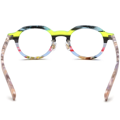 COMPUTER GLASSES / EXECUTIVE Multicolor Matte Acetate  Women  Fashion Round Eyeglasses Optical Spectacle Retro Men Eyewear