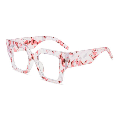 COMPUTER GLASSES / EXECUTIVE Textured Tea Retro Thick Temples Square Big Frame Men Women Trending Styles Optical Fashion Computer Glasses
