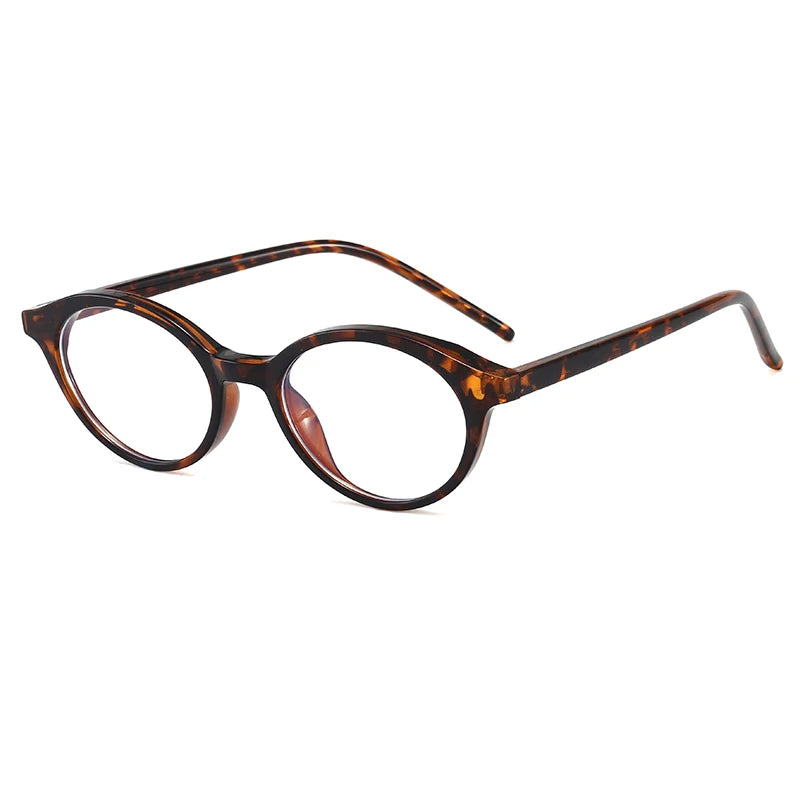 ANTI BLUE LIGHT Vintage Small Oval Tortoise Optical Frame with  Lenses