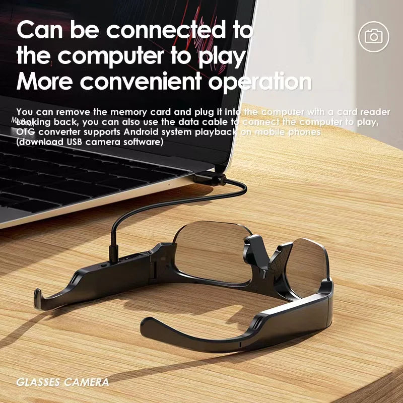 ANTI BLUE LIGHT Luxury Sunglasses DV Sunglasses Camera XV16 Earphones Photo BT Connection Voice Assistant 8GB Smart Glasses with Camera