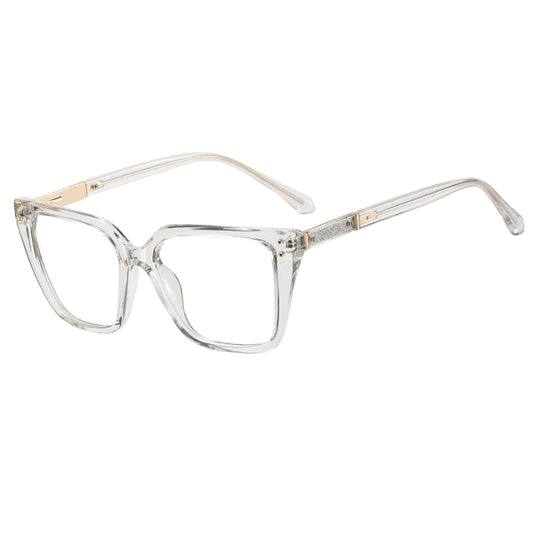 Reading Glasses Anti-Blue Light  Women's Classic Square Thick Frame Optical Eyewear for Female
