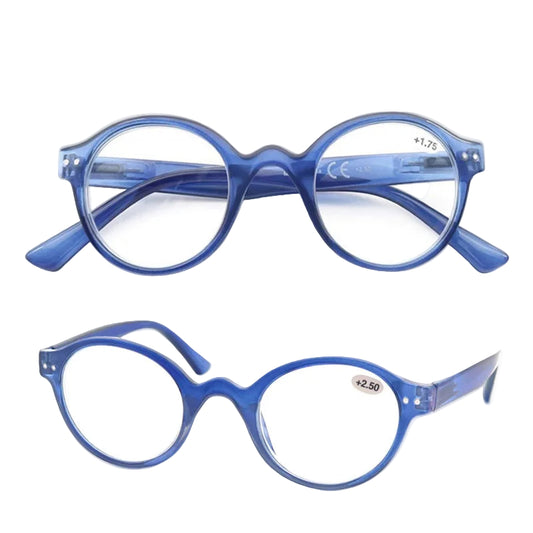 Reading Glasses for Men Women Classic Round Readers Eyeglasses High Qulity Spring Hinge Hyperopic Presbyopia +1.0 to +4.0