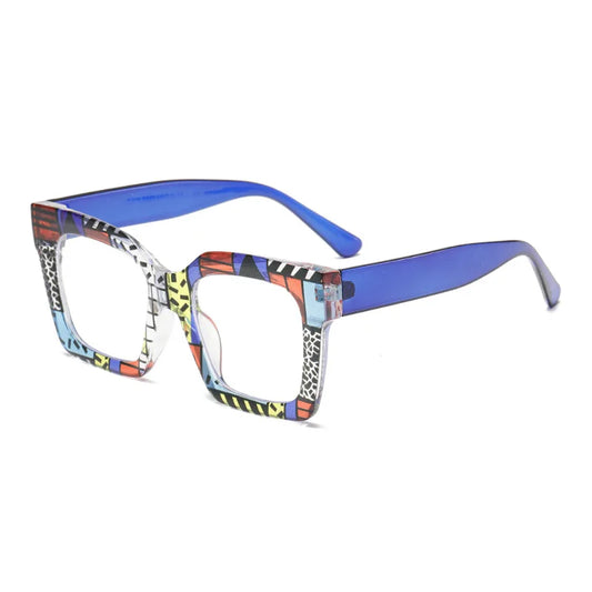 COMPUTER GLASSES / EXECUTIVE Square Glasses Frame Vintage Clear Glasses Trending Styles Blue Green Designer Fashion Computer Eyeglasses Brand