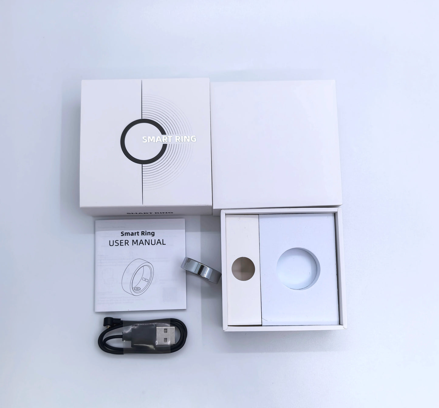 IP68 Waterproof Intelligent Touch Control Multi Functional 2025 AI Smart Rings  Magnetic Fast Charging Sport Management