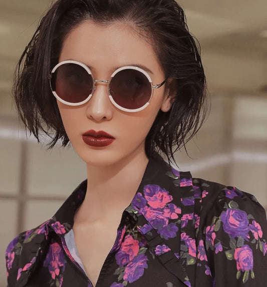 2021 GCV Hot Sale Classic Men / Women Sunglasses Round Frame Glasses Fashion Punk Style New Metal Polarized