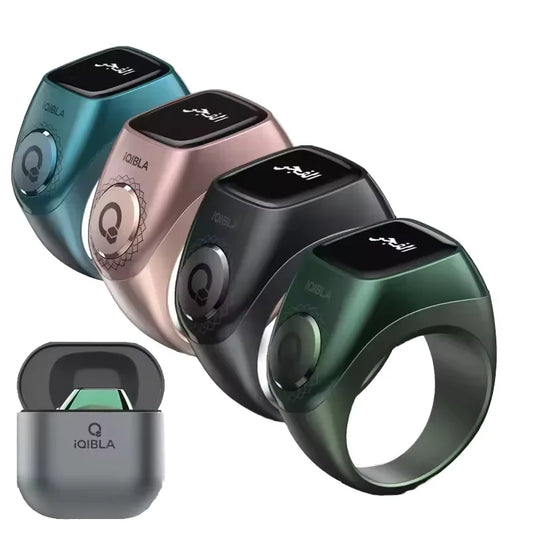 Smart Ring Charging Box IP68 IOS App Control for BT Push Counter Stainless Steel Case Alarm Clock