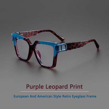 COMPUTER GLASSES / EXECUTIVE Square Optical Fashion Oversize Optical Eyeglass Frame Big Frame Eye Glasses Frames for Men With Lens Tr90 Blue light
