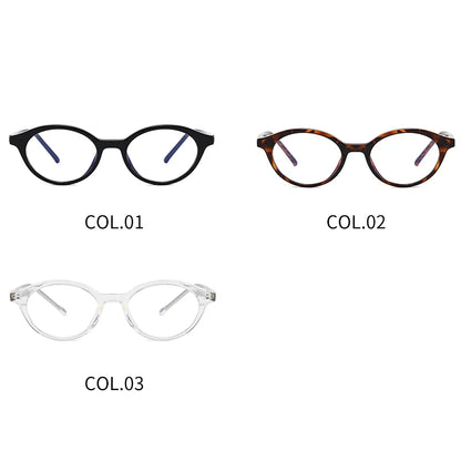 ANTI BLUE LIGHT Vintage Small Oval Tortoise Optical Frame with  Lenses