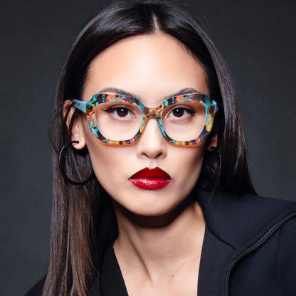 COMPUTER GLASSES / EXECUTIVE Vintage Stylish Oversized Women's Cat Eye Anti Blue Light Glasses Unique Design Clear Lens Blue Ray Glasses