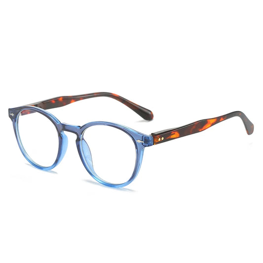 Reading Glasses Round Frame  Glasses Women Corrective Eyeglasses Flexible.
