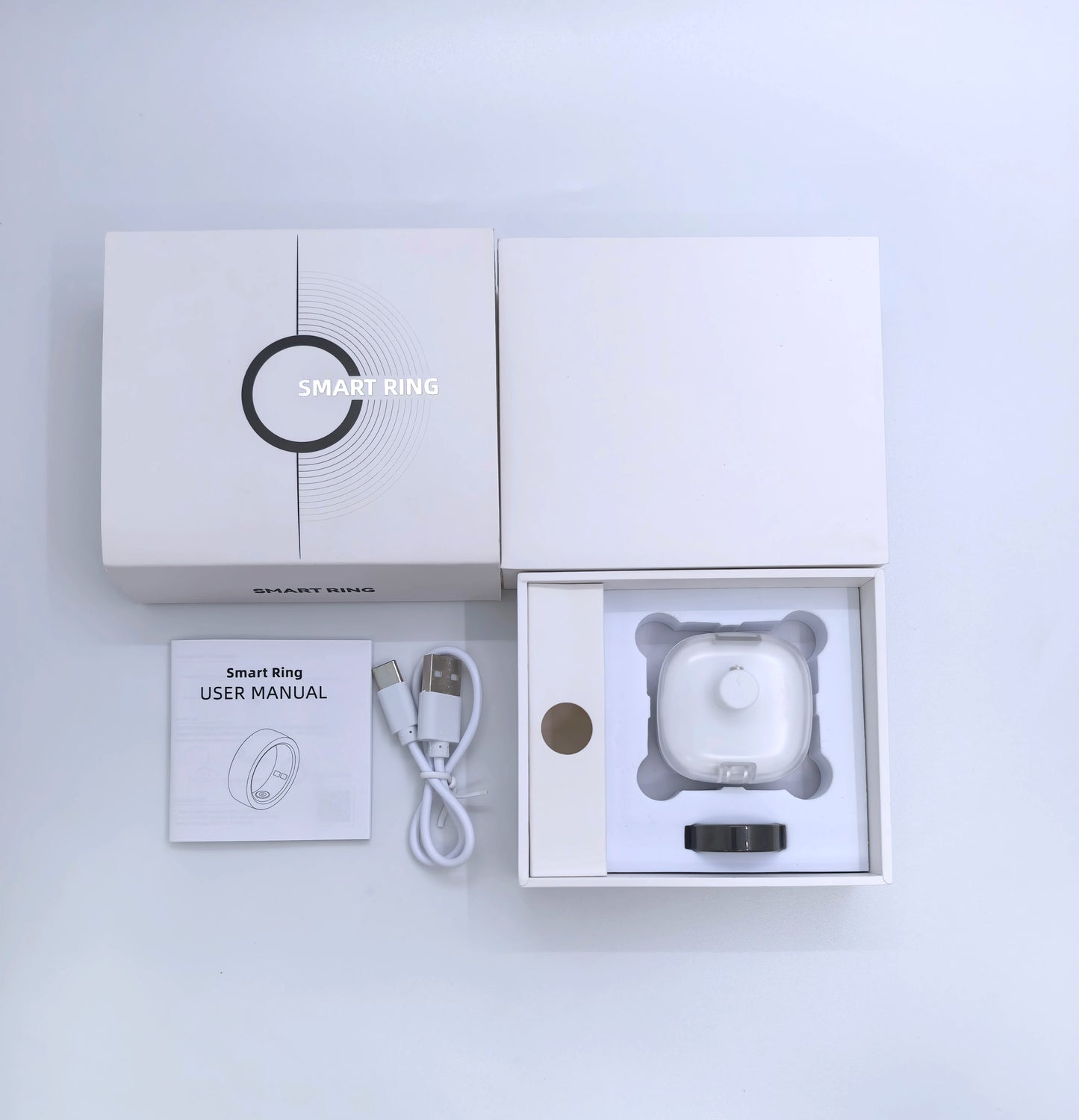 IP68 Waterproof Intelligent Touch Control Multi Functional 2025 AI Smart Rings  Magnetic Fast Charging Sport Management