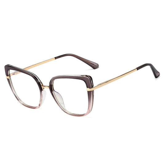 COMPUTER GLASSES / EXECUTIVE Metal Blue Light Blocking Optical Frame Women  Optical Glasses
