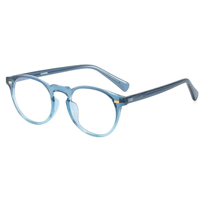 ANTI BLUE LIGHT Round Oval Eyeglasses Frame with  Lenses