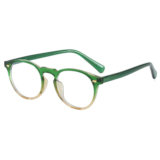 ANTI BLUE LIGHT Round Oval Eyeglasses Frame with  Lenses