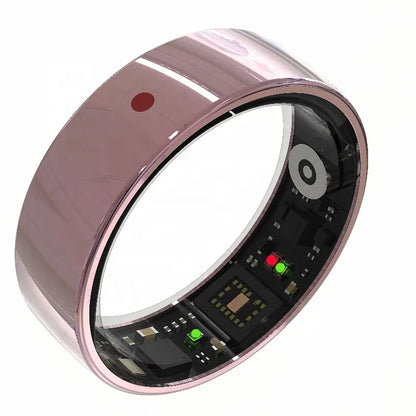 RM1A Smart Health Ring Couples Blood Oxygen & Heart Rate HRV Tracking Android App Controlled Steel Case
