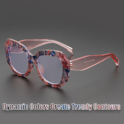 COMPUTER GLASSES / EXECUTIVE Vintage Stylish Oversized Women's Cat Eye Anti Blue Light Glasses Unique Design Clear Lens Blue Ray Glasses