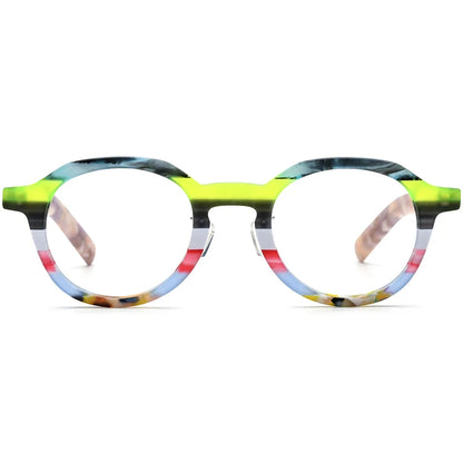 COMPUTER GLASSES / EXECUTIVE Multicolor Matte Acetate  Women  Fashion Round Eyeglasses Optical Spectacle Retro Men Eyewear