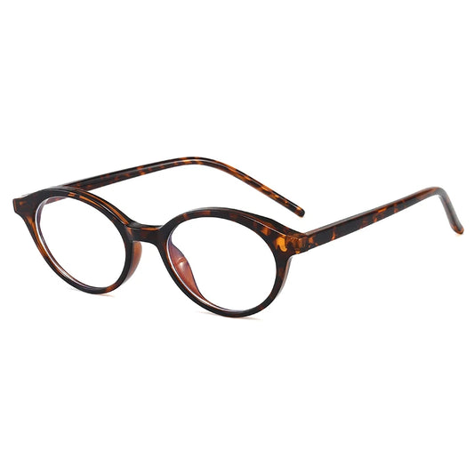 ANTI BLUE LIGHT Vintage Small Oval Tortoise Optical Frame with  Lenses