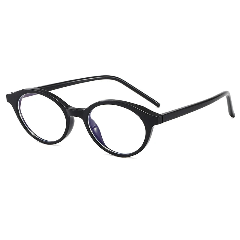 ANTI BLUE LIGHT Vintage Small Oval Tortoise Optical Frame with  Lenses