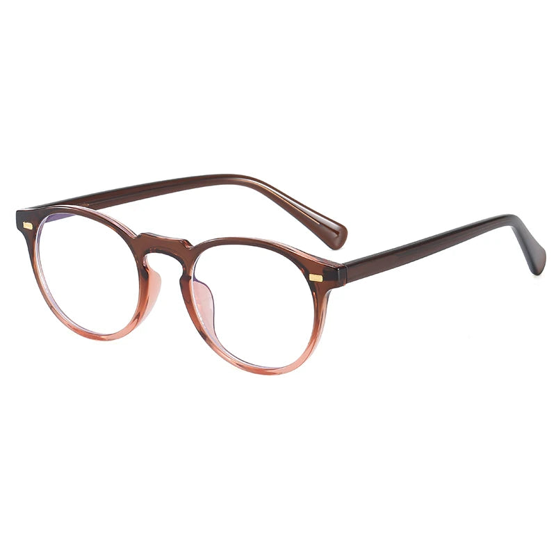 ANTI BLUE LIGHT Round Oval Eyeglasses Frame with  Lenses