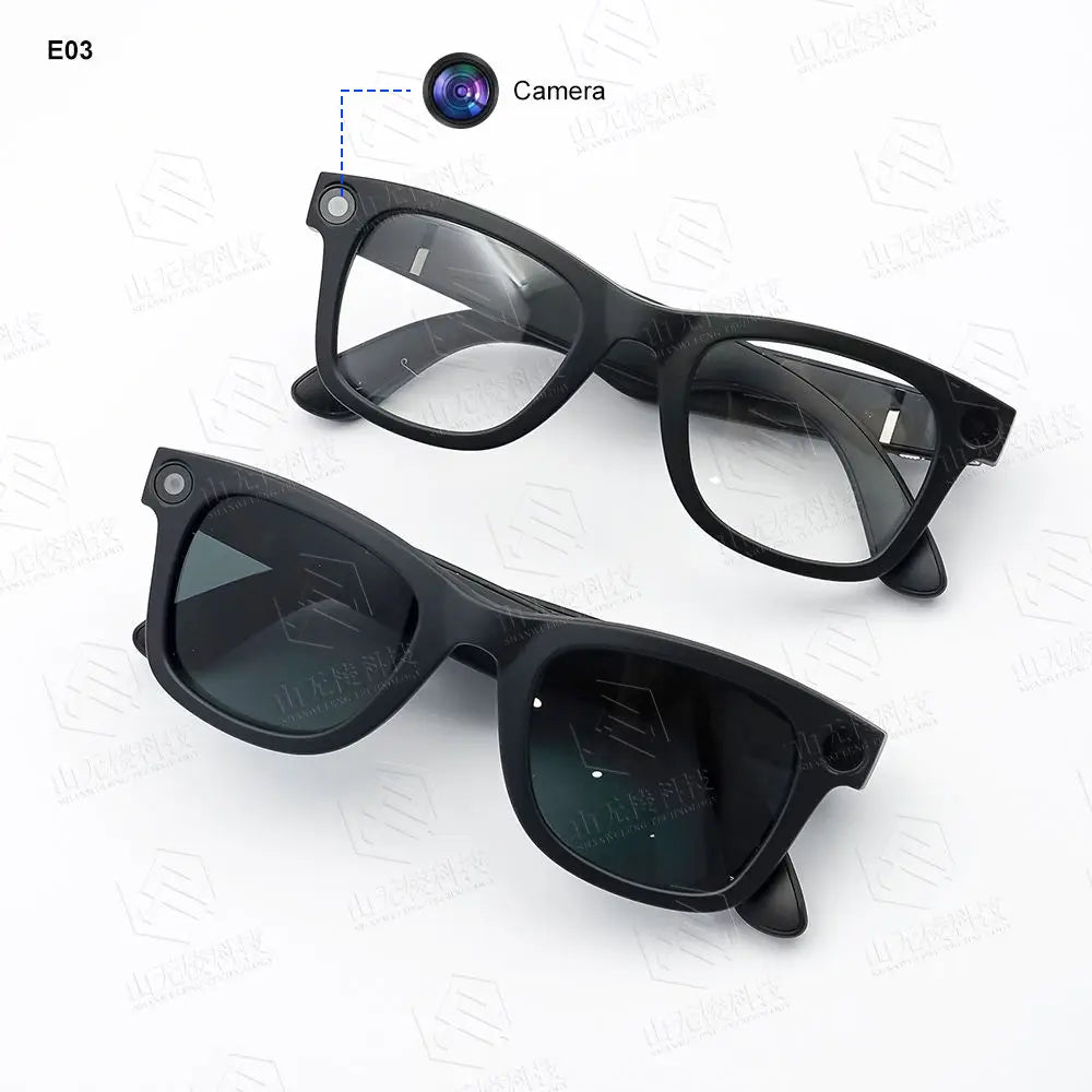 Ai Smart Glasses Unisex V03 Smart Glasses 800W Wireless Audio Camera AI Translation Wifi Video Recording ENC Noise Reduction Smart Wearable Headset