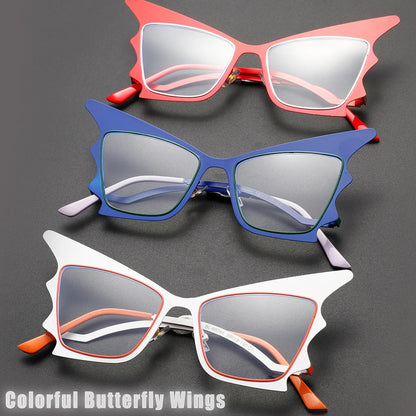 COMPUTER GLASSES / EXECUTIVE Women Myopia Prescription Glasses Hyperopia Reading Glasses Anti Blue Light Cat Eye Glasses Optical Eyeglasses Frame