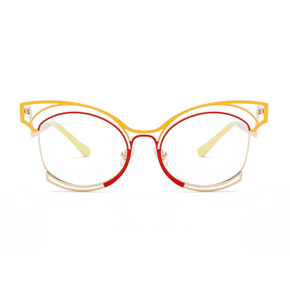 COMPUTER GLASSES / EXECUTIVE Fashion Cat Eye Metal Anti Blue Light