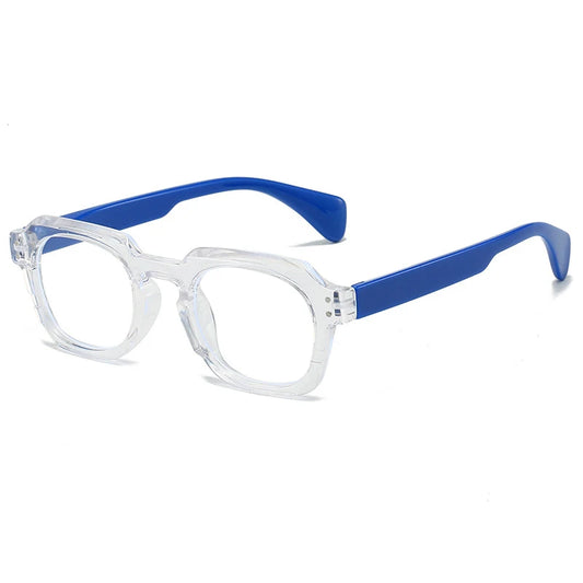Reading Glasses Rhaegal Texture Acetate Color Vintage Square Blue Light  for Women Men Spring Hinge Eyeglasses for All Face