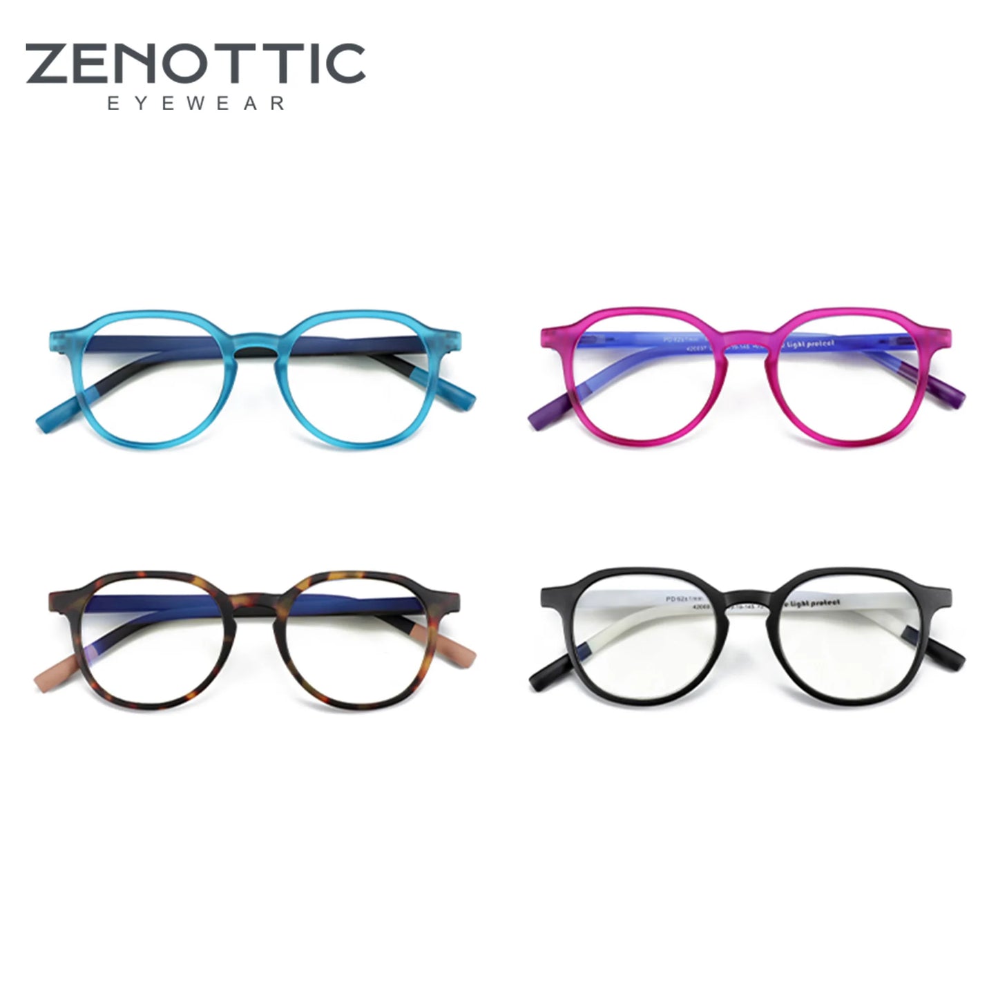 ANTI BLUE LIGHT Retro Circular  Glasses Blue Light Blocking Round Computer Eyeglasses for Unisex Fashion